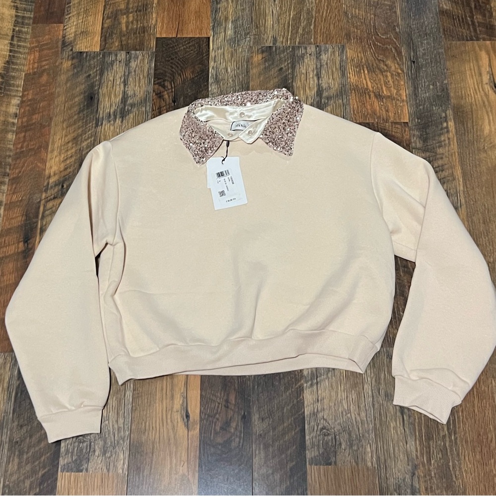 NWT Dixie Detachable Collared Sweatshirt